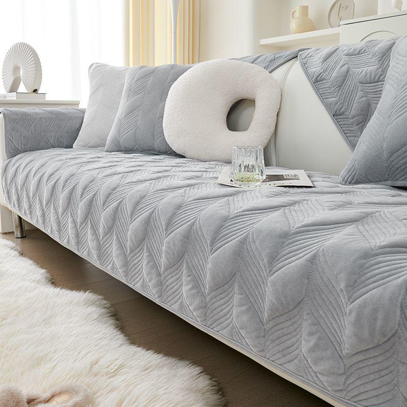 Nordic Simple Style Sofa Cushion Modern Fashion All-season Universal Anti-skid Cushion Living Room Backrest Towel Plush Sofa Cover