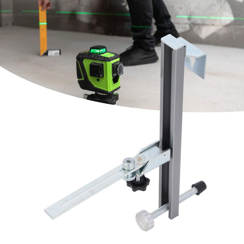 Level Tool Wall Mount Bracket Aluminum Alloy Adjustable Leveler Wall Holder with Bubble and 5/8in 11
