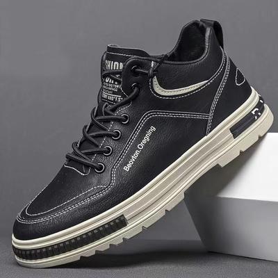 Tide Shoes Men's Trend Versatile Korean Version of Tide Men's Shoes 2025 New Spring Casual High-top Shoes Basketball Mid-top Board Shoes