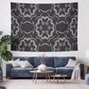 Schwarzer gemusterter Vintage-Wandteppich Wanddekoration für Zuhause Elegante Stilverbesserung Künstlerische Raumdekoration