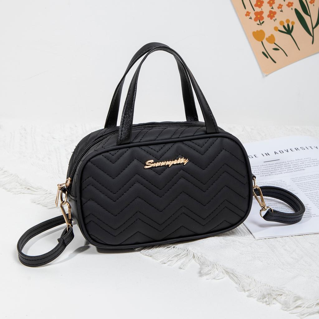 JYL TS Women's Sling Bags  Messenger Bag 005 Hand Hold Woven Rhombus Wave Texture Women Bag