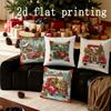 Home Decor Christmas Red Truck Patterned Pillow Covers Pattern Cushion Cover Suitable for Sofa Bedroom Car Pillow Cover