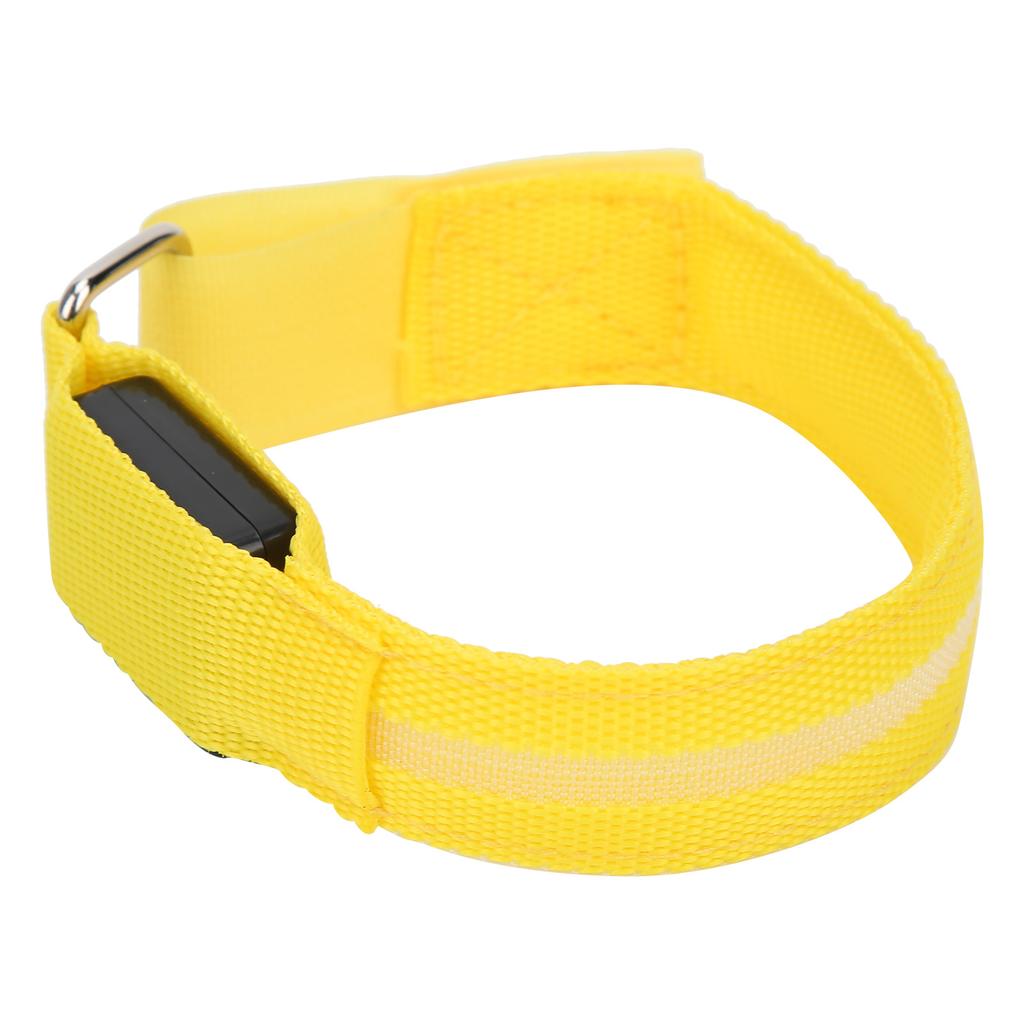 Outdoor Running LED Armband Adjustable Flashing Wristband Cycling Light Up BraceletYellow