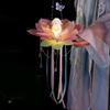 Blossom Lotus Flower Lanterns Glowing Rabbit Lotus Lantern  Festival Gift