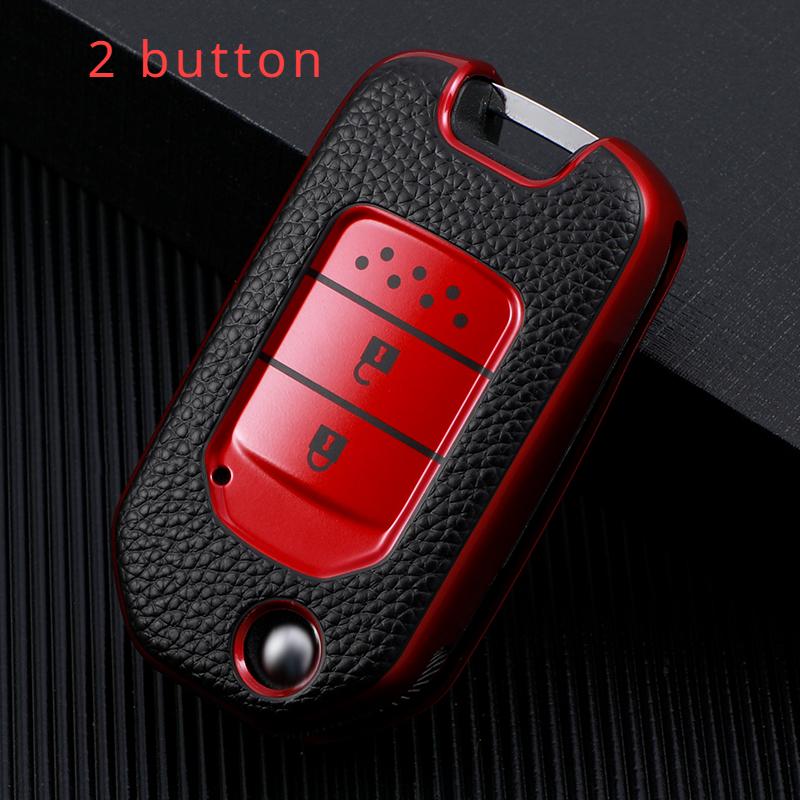 Leder TPU Shell Cover Fob für Honda Civic HRV CRV XRV CR-V Crider Odyssey Pilot Fit Accord Auto Schlüssel fall Schutz Zubehör