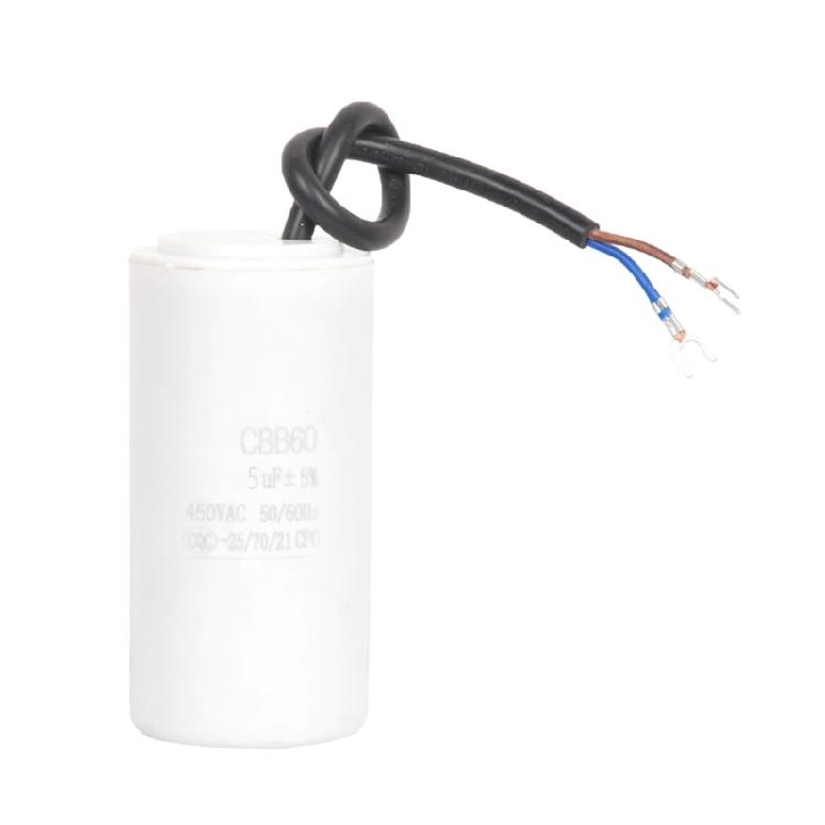 CBB60 Motor Starting Capacitors 450VAC for Unidirectional Motors In Washers and Pumps Consistent Performances
