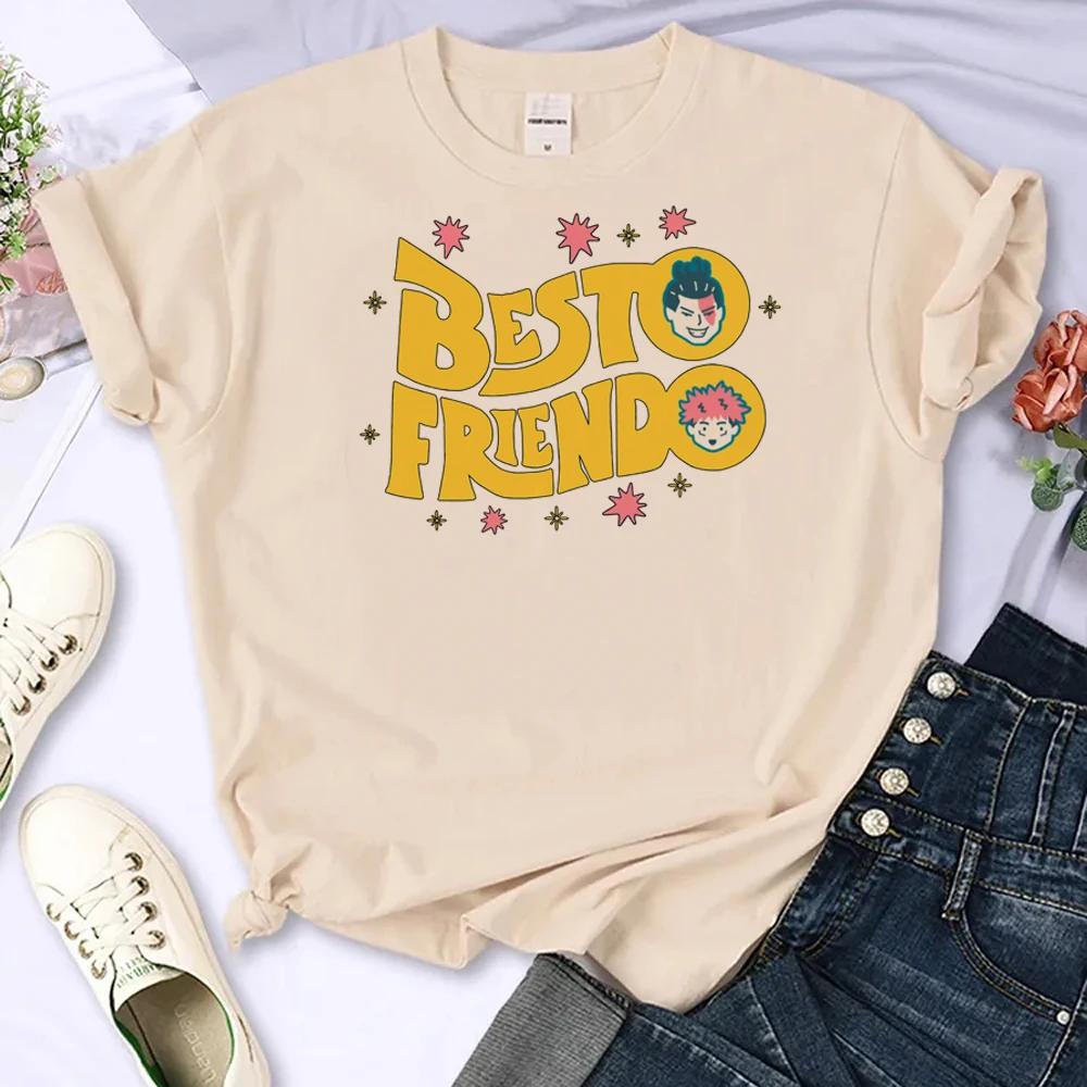 Jujutsu Kaisen T-shirts Women Y2K Streetwear T Shirt Girl Y2k Harajuku Graphic Clothing