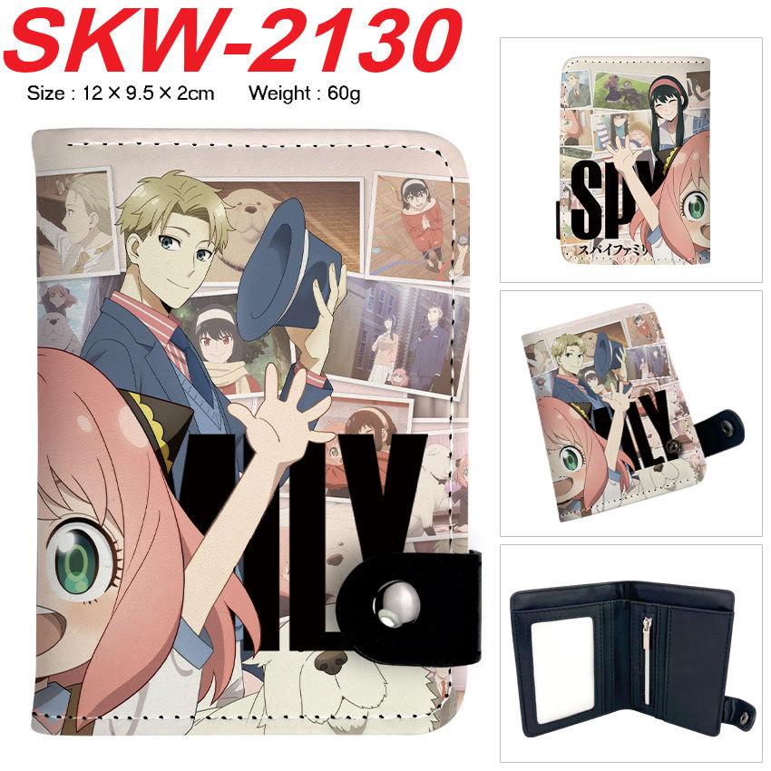 SPY x FAMILY Anime Geldbörse Druckknopf Vertikaler Druck PU-Leder Wasserdicht Langlebig Kartenhalter Anya Loid Yor Münzbörse
