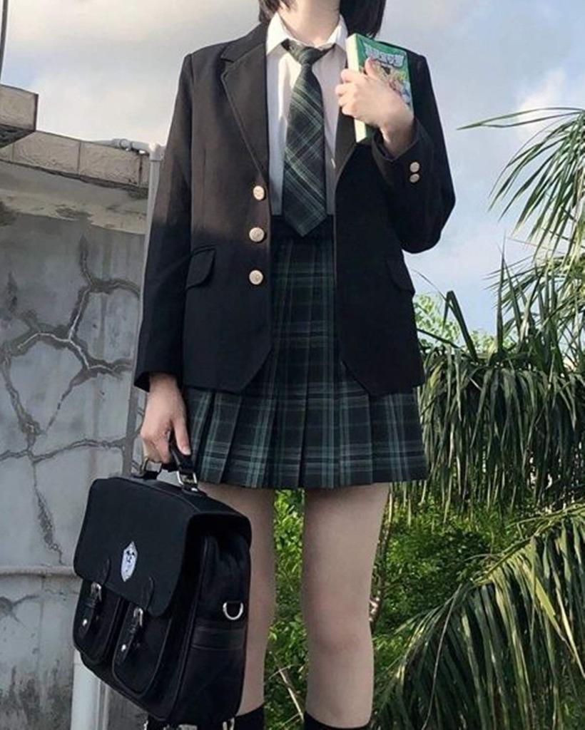 Blazer for High School Navy Sailor JK Girls High School Emblem Set Blazer Set [CAWILXHA] [Nyanko Claw] Girls, Blue, Suit, Jacket, Coat, Uniform,