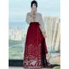Chinese Ming Dynasty Style Hanfu Suit For Women, Featuring Stand Up Collars, Cardigans, And Versatile Horse Face Skirts