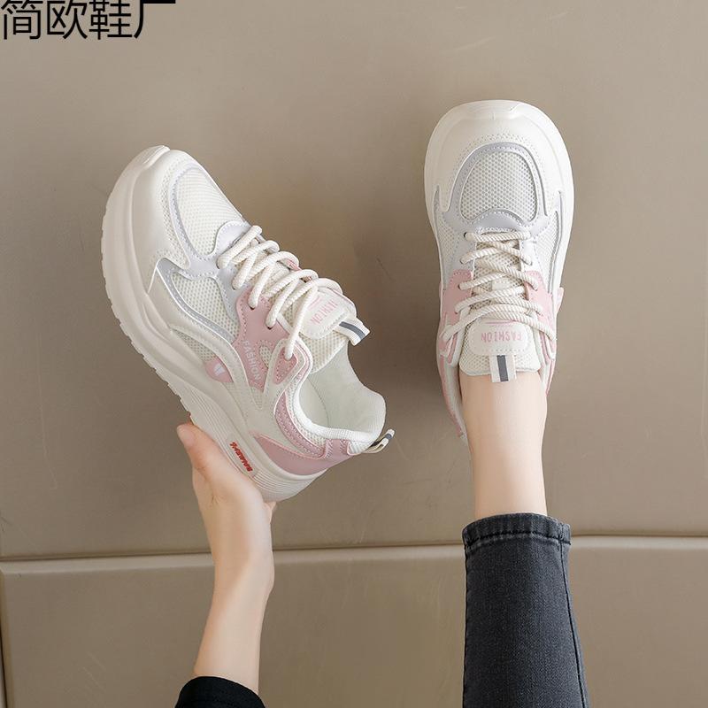 Women's Autumn New Mesh Breathable Casual Sports Shoes, Students Running Shock Absorption Light