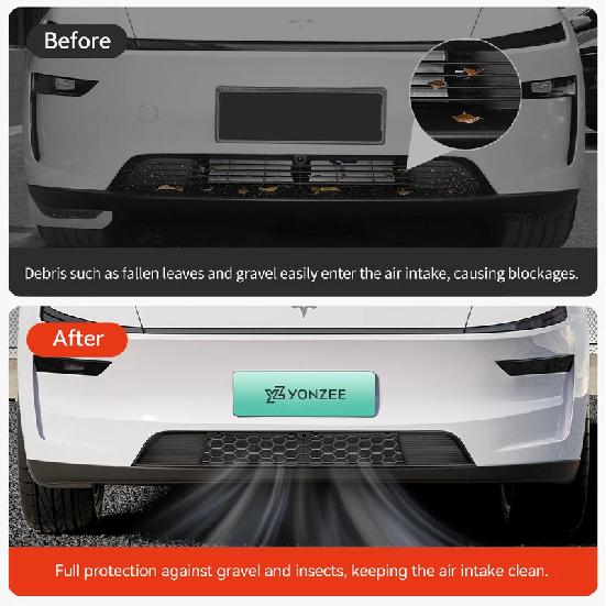YZ Car Anti-insect Front Mesh Grille Mesh for Tesla Model Y/YL Juniper 25-26 Air Inlet Vent Cover Grille Guards Protector Cover