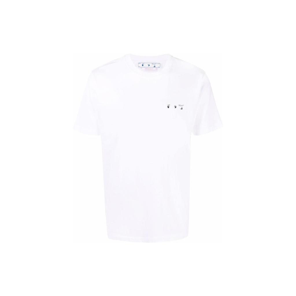 Off-White Футболка Caravaggio Paint Slim, белые/черные мужские топы OMAA027C99JER0050110