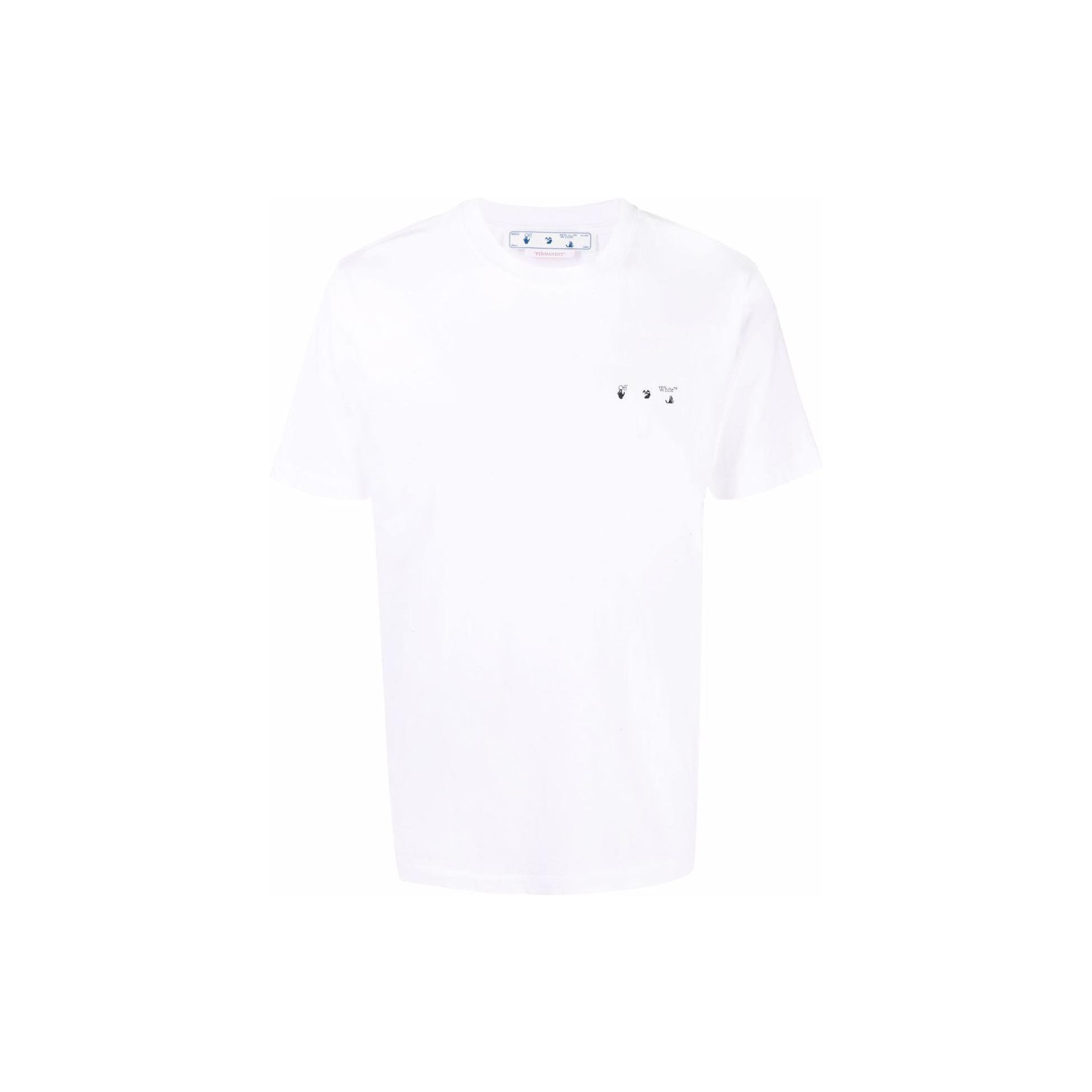 

Off-White Caravaggio Paint Slim Tee Белые/черные мужские топы OMAA027C99JER0050110 L