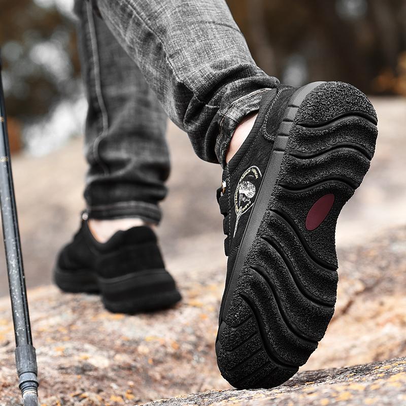 Модные нескользящие теплые зимние ботинки ручной работы для мужчин — фото 7