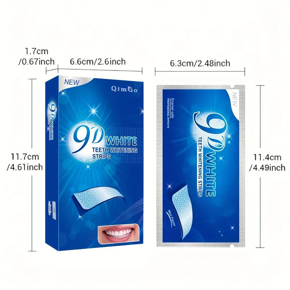 Professional 9D Teeth Whitening Strips Advanced Stain Removal Yellow Teeth Treatment Safe Enamel Protection Fast Visible Results