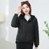 Giacca da Donna Primavera Autunno Inverno Larga Ispessita Calda Giacca Corta con Cappuccio Top Sottile