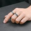Stylish Retro European & American Titanium Steel Men's Ring - Trendy Handcrafted Design