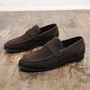 Fashion Designer New Arrival Black Brown Suede Leather Wedding Dress Shoes For Men Penny Loafter Zapatos Hombre