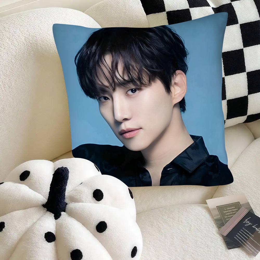 Singers Actors Kpop Lee Junho Pillow Case Fashion Square Pillowcase Bedroom Sofa Room Ins Decoration Leisure