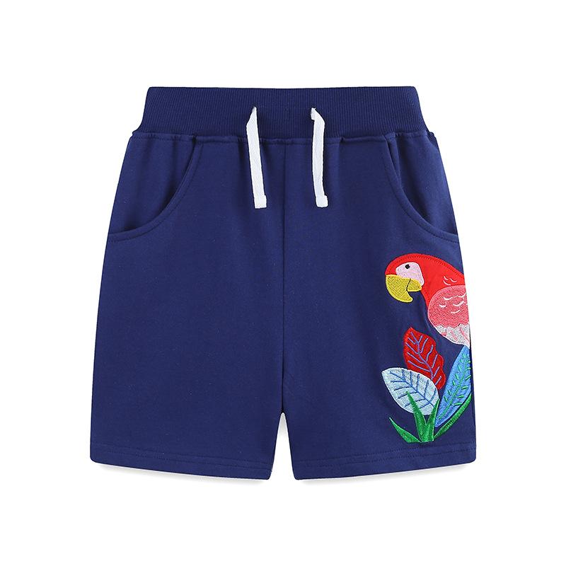Girls  Shorts - Summer New Arrivals Children s Trousers Cartoon Animal Embroidered Children s Sports Shorts 2Y(90cm)