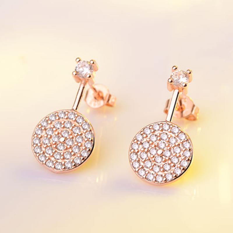 

Женские серьги из медного сплава с цирконом Lindon - Серьги-подвески в подарок на свадебную вечеринку розового золота