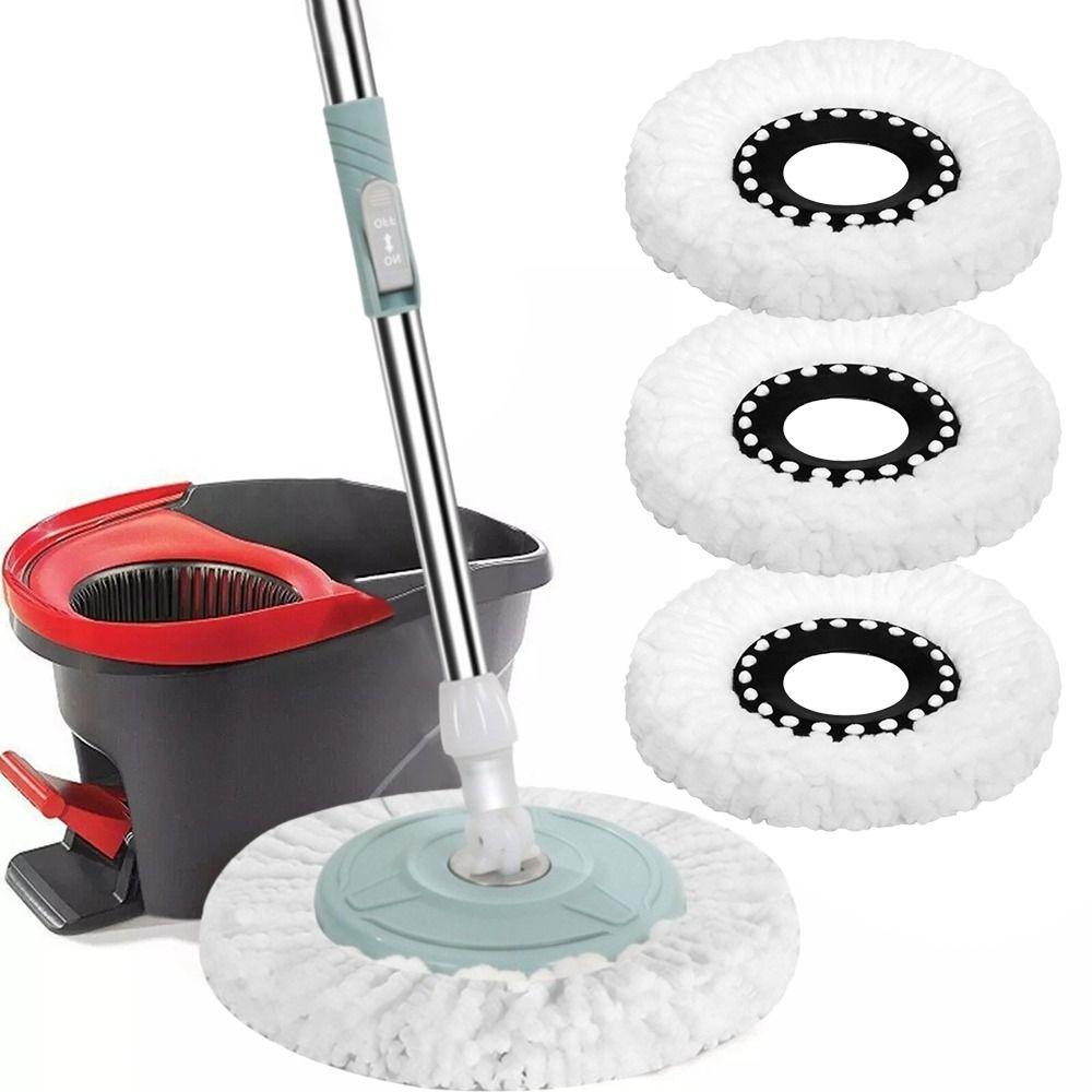 1pc Microfiber Spin Mop Replacement Head Standard Size Round Shape Mop Head Replacement Removable Washable Spin Mop Refills