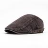 Washed Cotton Vintage Newsboy Cap Solid Color Beret Hat Casual Breathable Ivy Cap For Men Women Daily Outdoor Street Wear