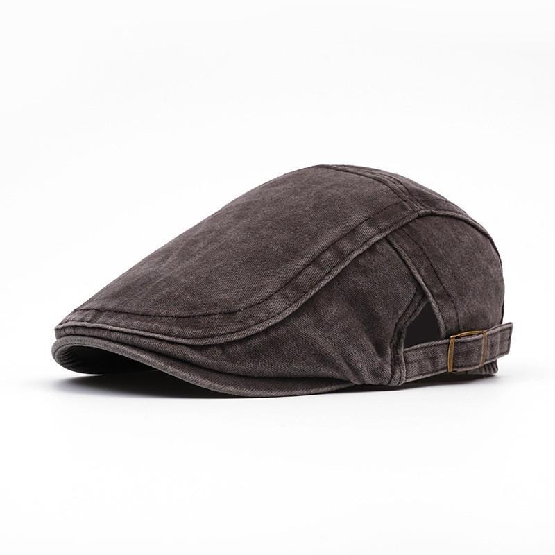 Washed Cotton Vintage Newsboy Cap Solid Color Beret Hat Casual Breathable Ivy Cap For Men Women Daily Outdoor Street Wear