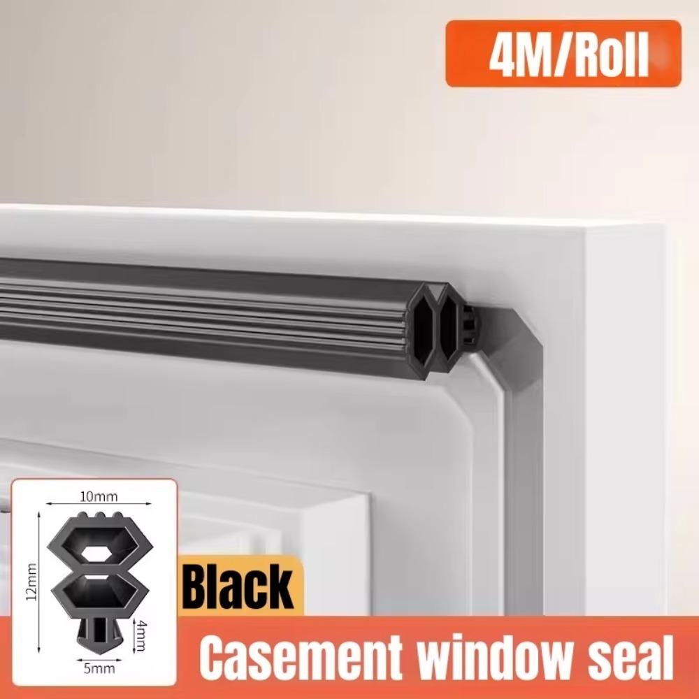 New TPE Sealing Strip Plastic Steel Strip Type Seal Card Slot Draft Stopper Window Sealing