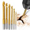 6Pcs High Speed Steel Drill Bit Set Saw Tooth Woodworking Drill Twist Drill Bit  Construction Site