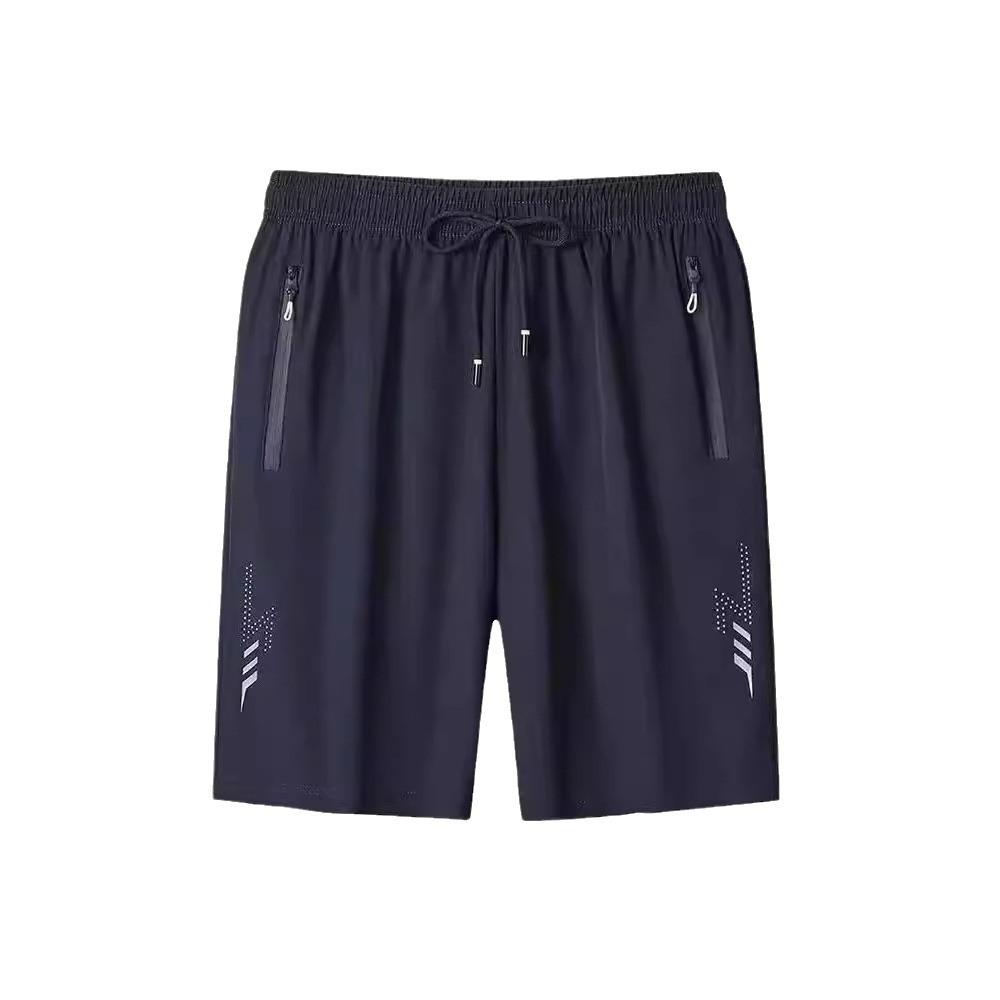 Pánské rychleschnoucí basketbalové šortky z ledového hedvábí - ležérní střih, volné, nadměrná velikost