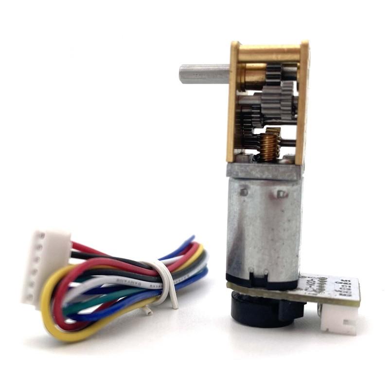 1218 N20 Worm Gear Motor Encoder DC 3V 6V 12V Single Dual Shaft Geared Motor Electric Mini Micro Low Speed Metal Gear Motor