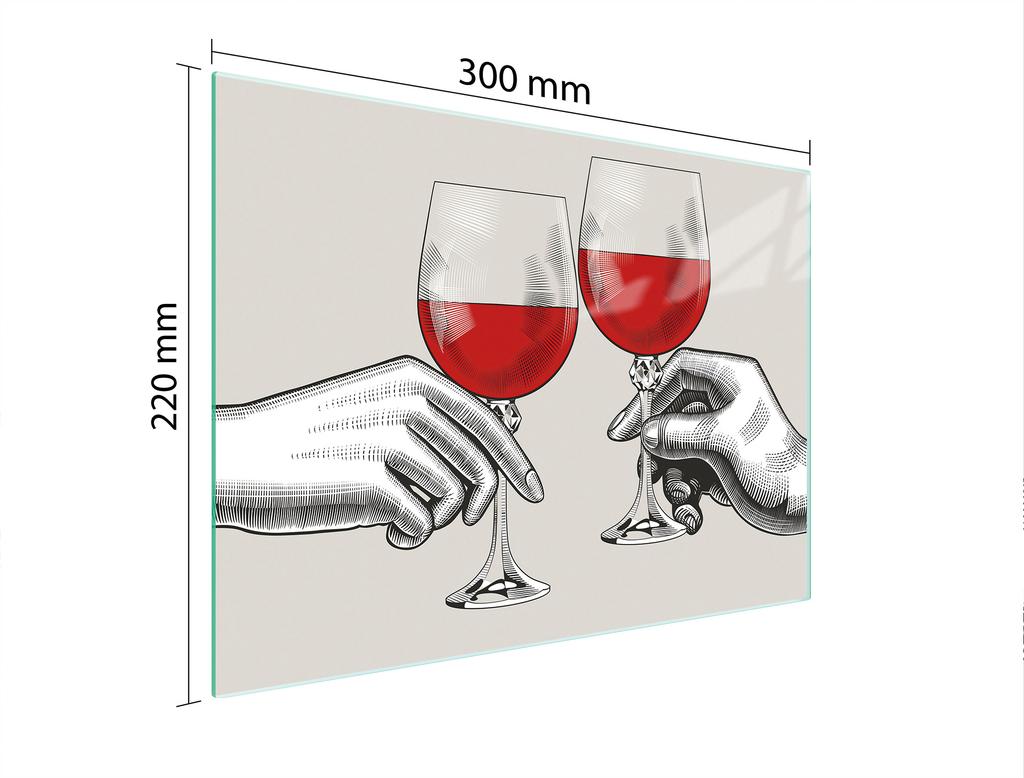 SZKLANA DESKA DO KROEJNIA 30x22 WINO
