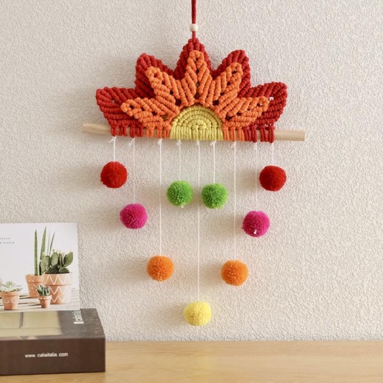 Rainbow Tapestry Boho Tassel Wall Ornament for Living Room Bedroom Wedding