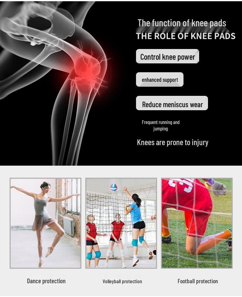 Unisex Fitness Anti-Collision Knee Pads for Yoga, Running, Badminton, Mountain Climbing, and Warm Leg Protection.