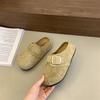 Fashion Fashionable Soft Bottom Half Slippers Shoes Casual Versatile Style Version Ladies Simple and High Quality Slippers
