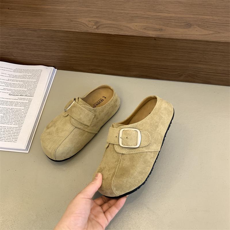 Fashion Fashionable Soft Bottom Half Slippers Shoes Casual Versatile Style Version Ladies Simple and High Quality Slippers