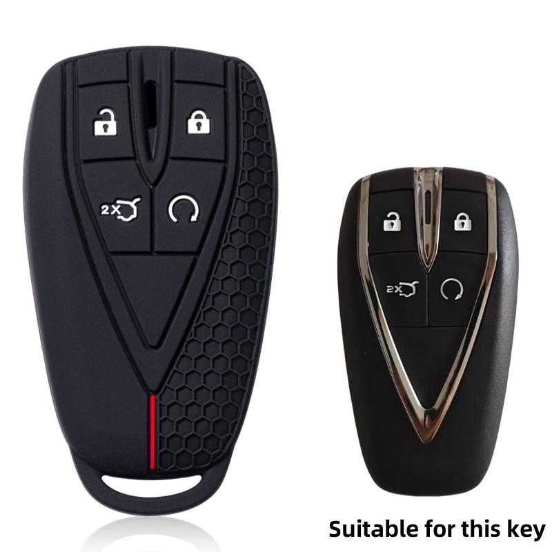 Key Fob Case Silicone Auto Smart Cover Key Ring Fit For Changan Cs35 Plus Cs55 Plus Cs75 Plus Eado Uni-T Uni K Oushang X5 X7 Ev
