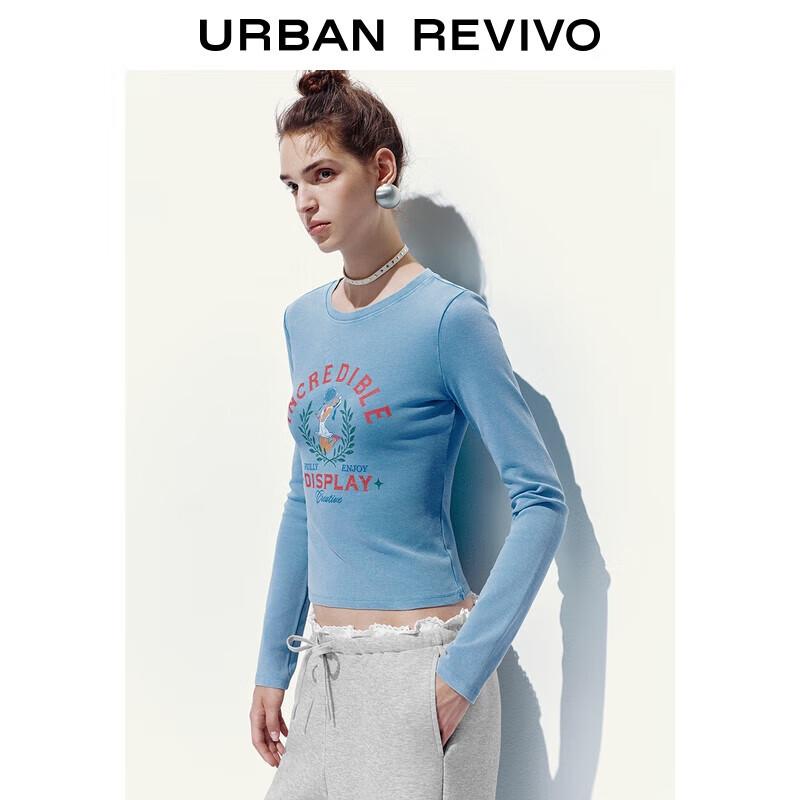 UR 2025 Autumn American Print Slim Short-Sleeve T-Shirt S