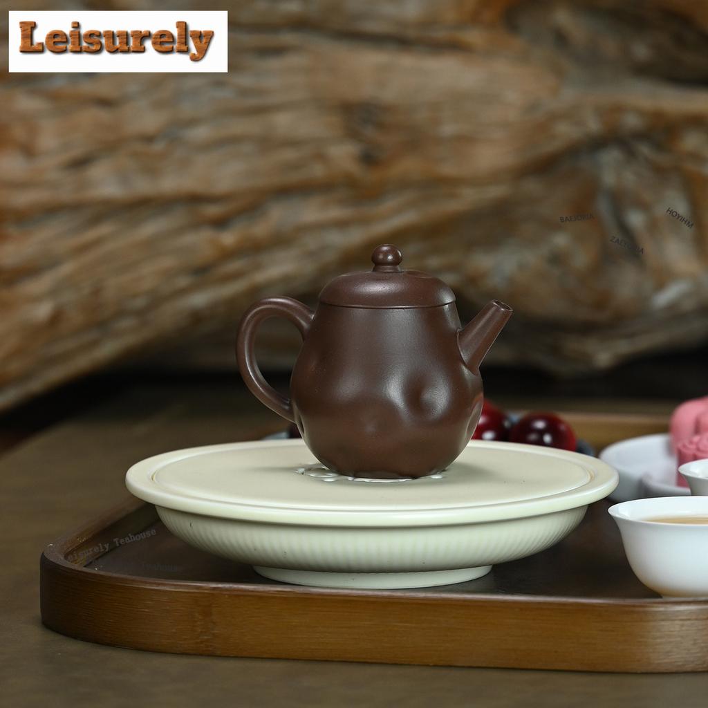 111ml Vintage Yixing Purple Clay Teapots Famous Master Handmade Date Pot Raw Ore Mud Kettle Chinese Zisha Tea Set Tableware Gift