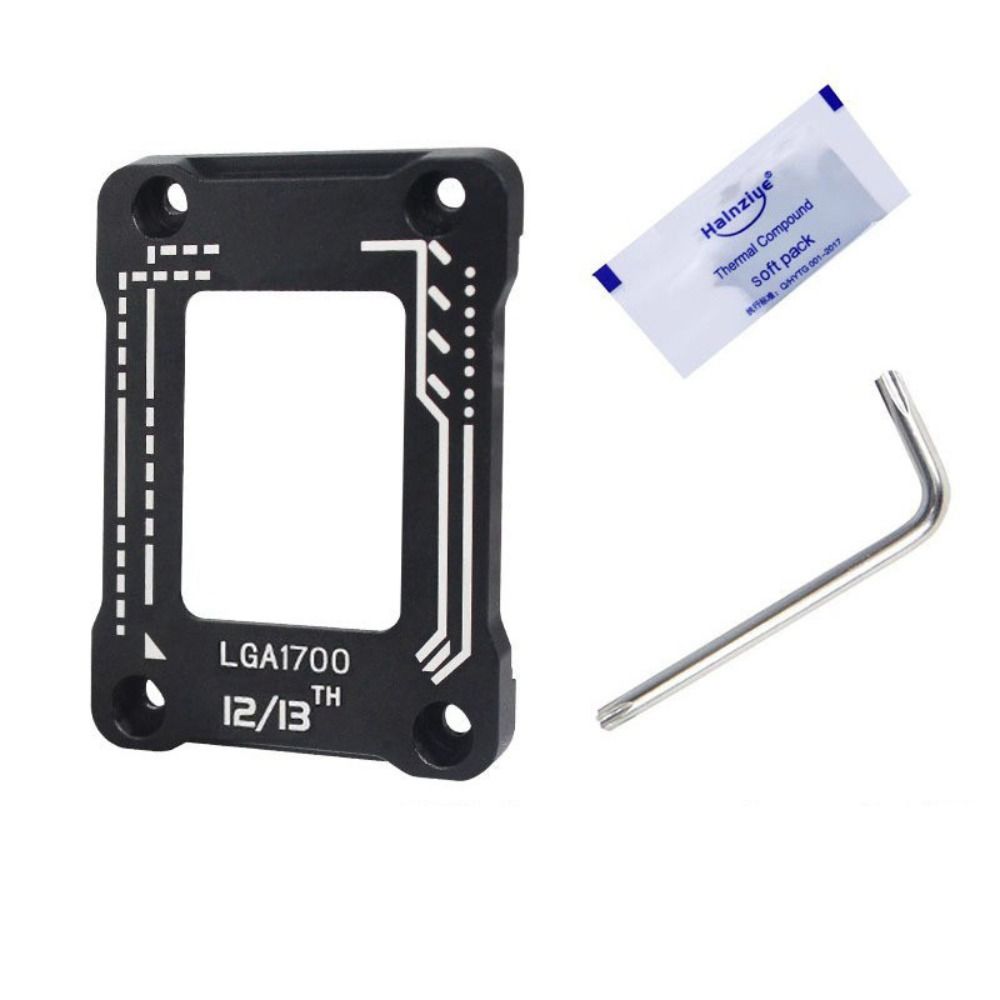 

Захисна пластина для процесора LGA1700 Захист від тиску Основа материнської плати Новий фіксуючий кронштейн для процесора для Intel 12-го/13-го покоління чорний