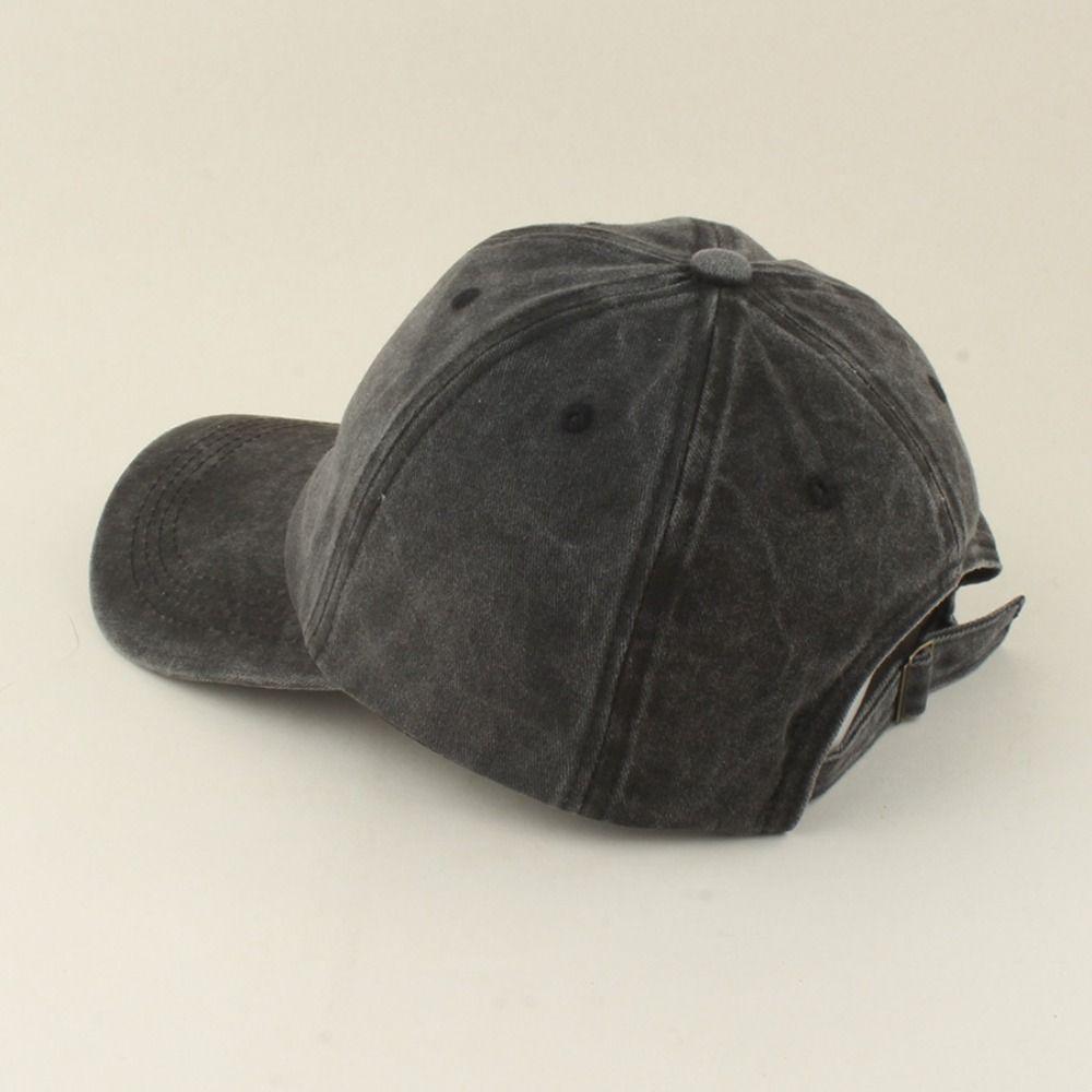 Retro Fishing Pattern Design Embroidery Baseball Cap Visor Adjustable Baseball Hats Washed Cotton Sunscreen Hats For Man Women