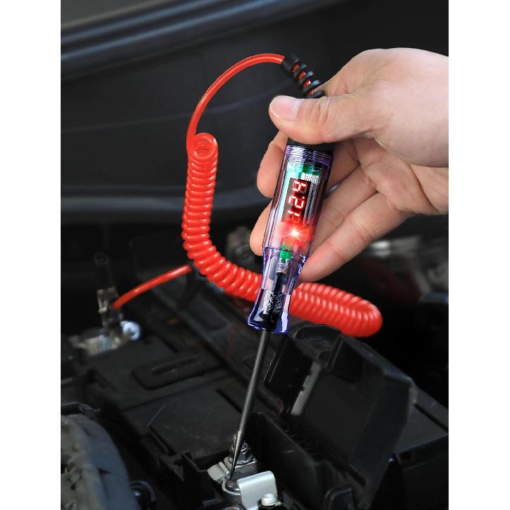 Test Light Automotive 5-90V Digital LED Circuit Tester With Voltage Display, Auto Bidirectional Voltage Tester, Electric Test Pen With Extended