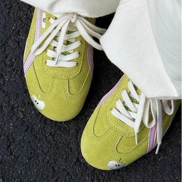 Apple shoes red thin-soled casual Forrest Gump shoes women's autumn 2025 new mesh light German training shoes sports shoes