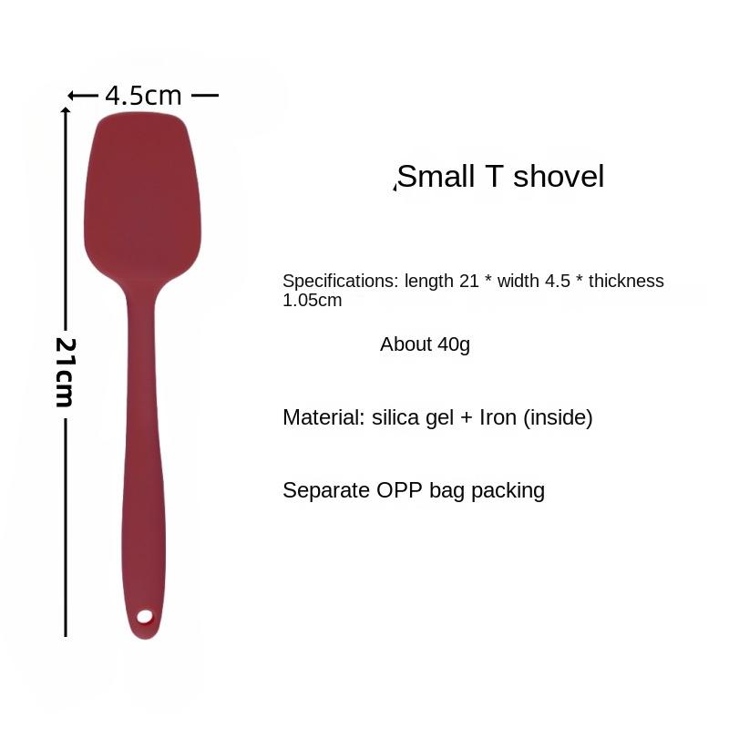 Baking Tools Integrated Food Grade Silicone Scraper High Temperature Cream Spatula Butter Scraper T Shovel
