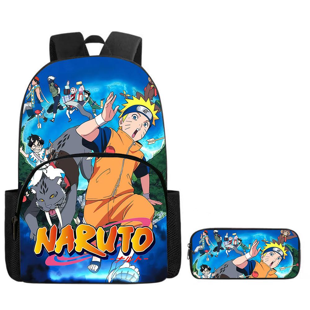 Children's Animated NARUTO Multi-Compartment Pen Case, Lightweight Children's Pencil Carrier, Children's Pencil Box Age 6-10