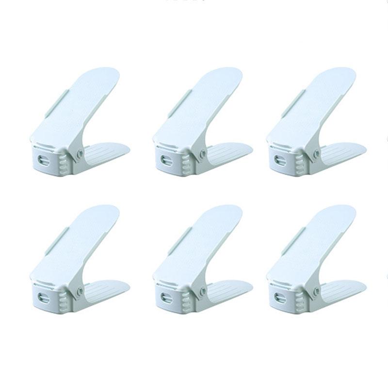 Adjustable Shoe Hanger with Double-Layer and Thickened Design for Space Saving and Storage Organization in Home or Dormitory