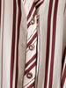 European & American Style Women's V-Neck Striped Midi Dress with Belt, Spring 2026 New Arrivals.
