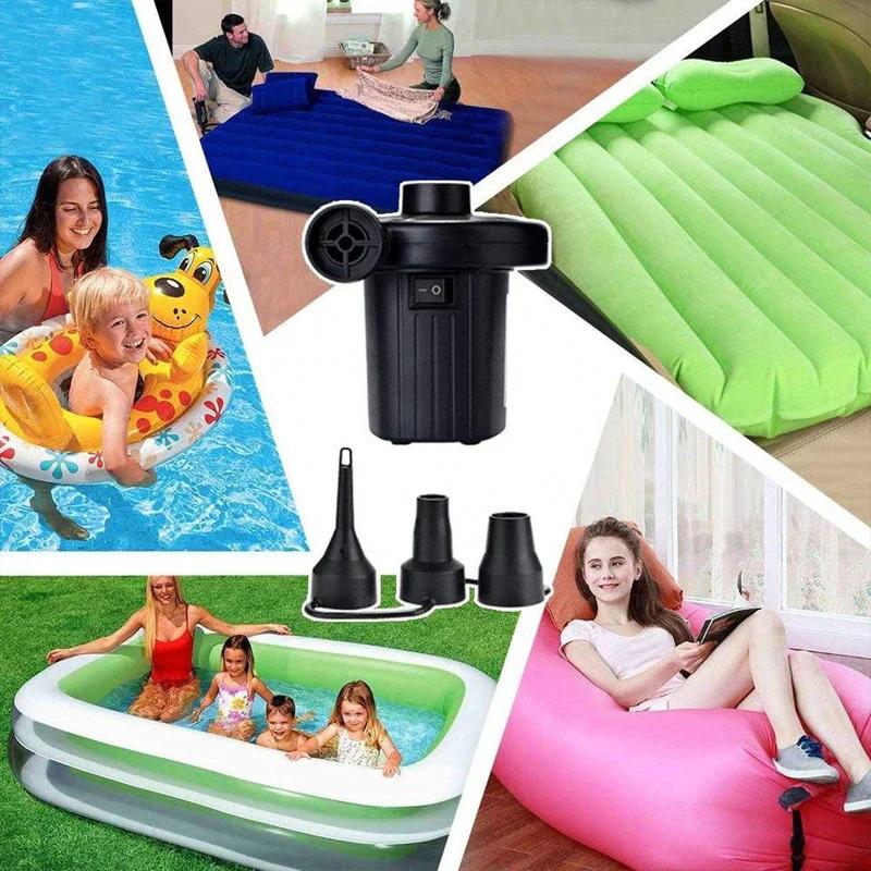 75W Electric Air Pump Inflator USB Rechargeable Inflate Deflate Air Compressor for PVC Boat Mattress Inflatable Pool Raft Bed